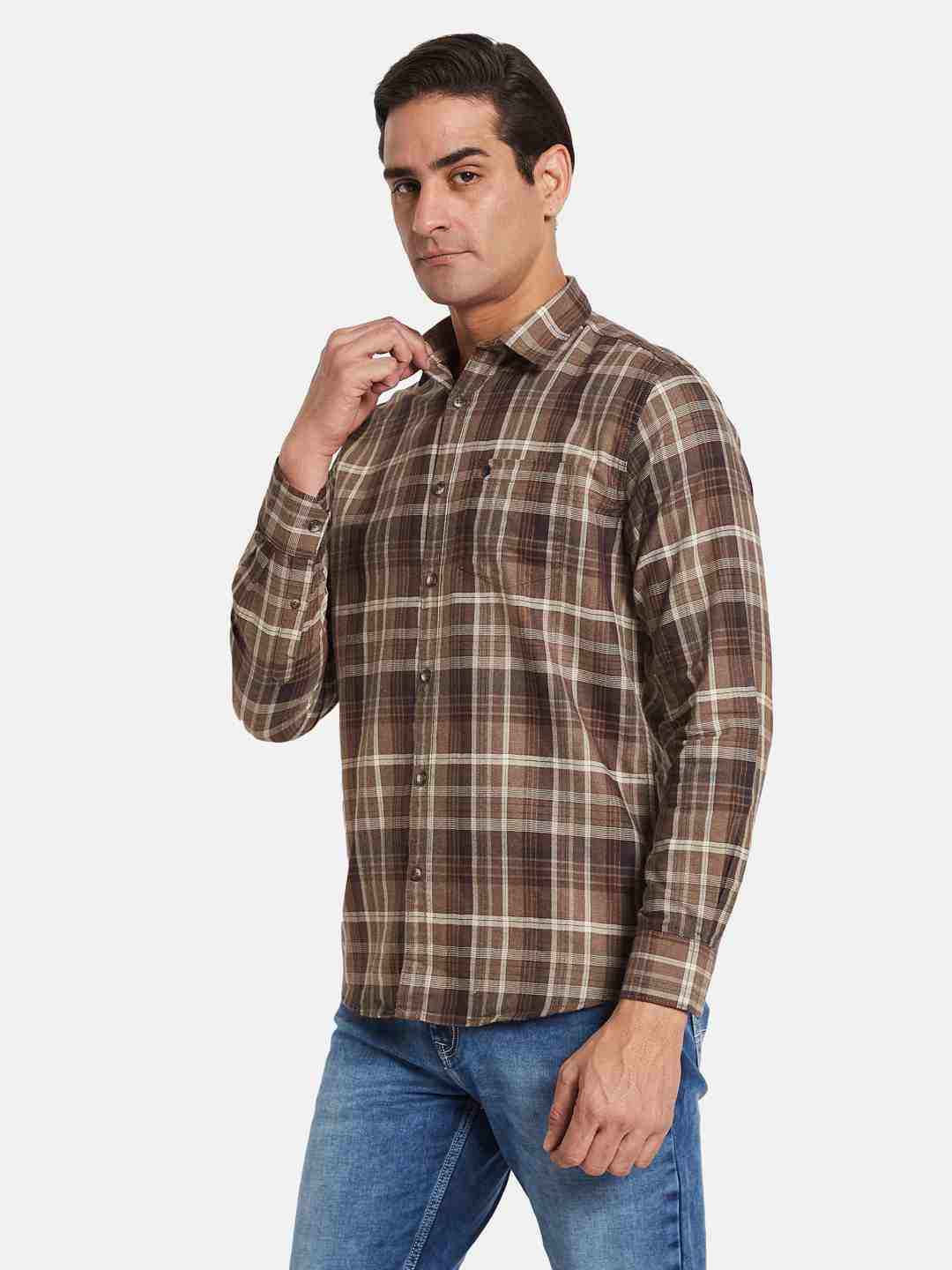 METTLE Men Multi Stripes Opaque Striped Casual Shirt