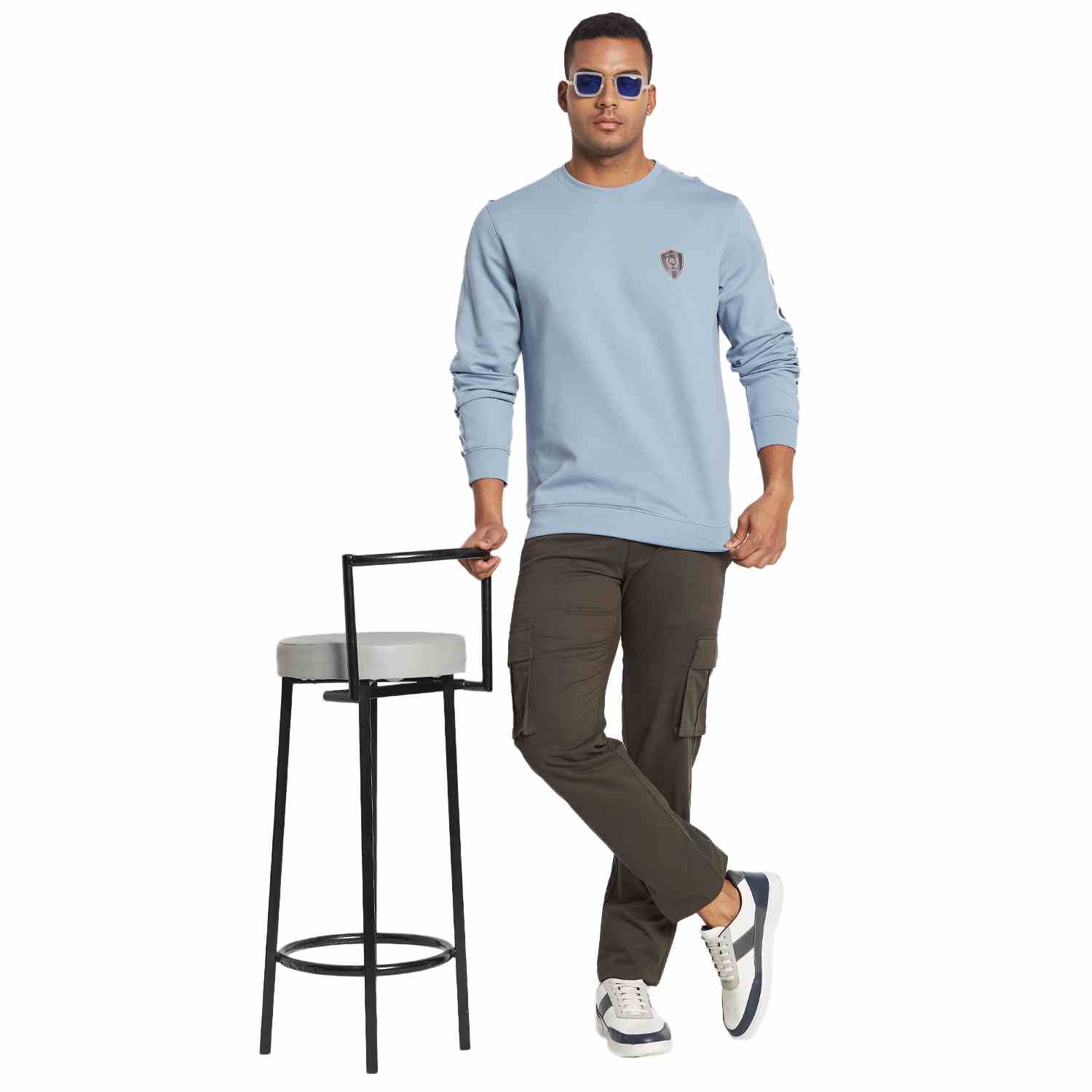 Octave Men Printed Round Neck Sweatshirt