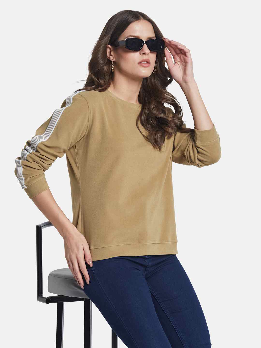 METTLE Women Round Neck Sweatshirt