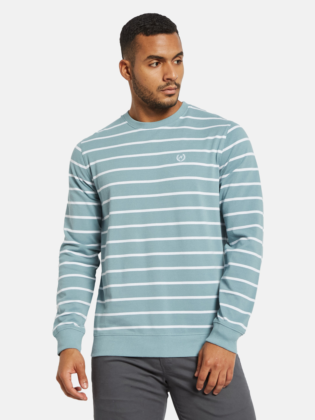 METTLE Men Striped Pockets T-shirt