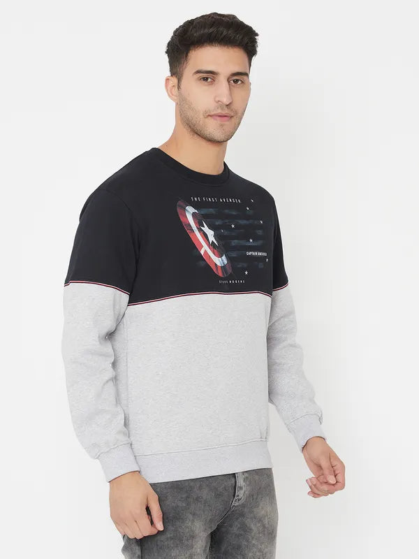 Men Grey Melange Sweatshirts
