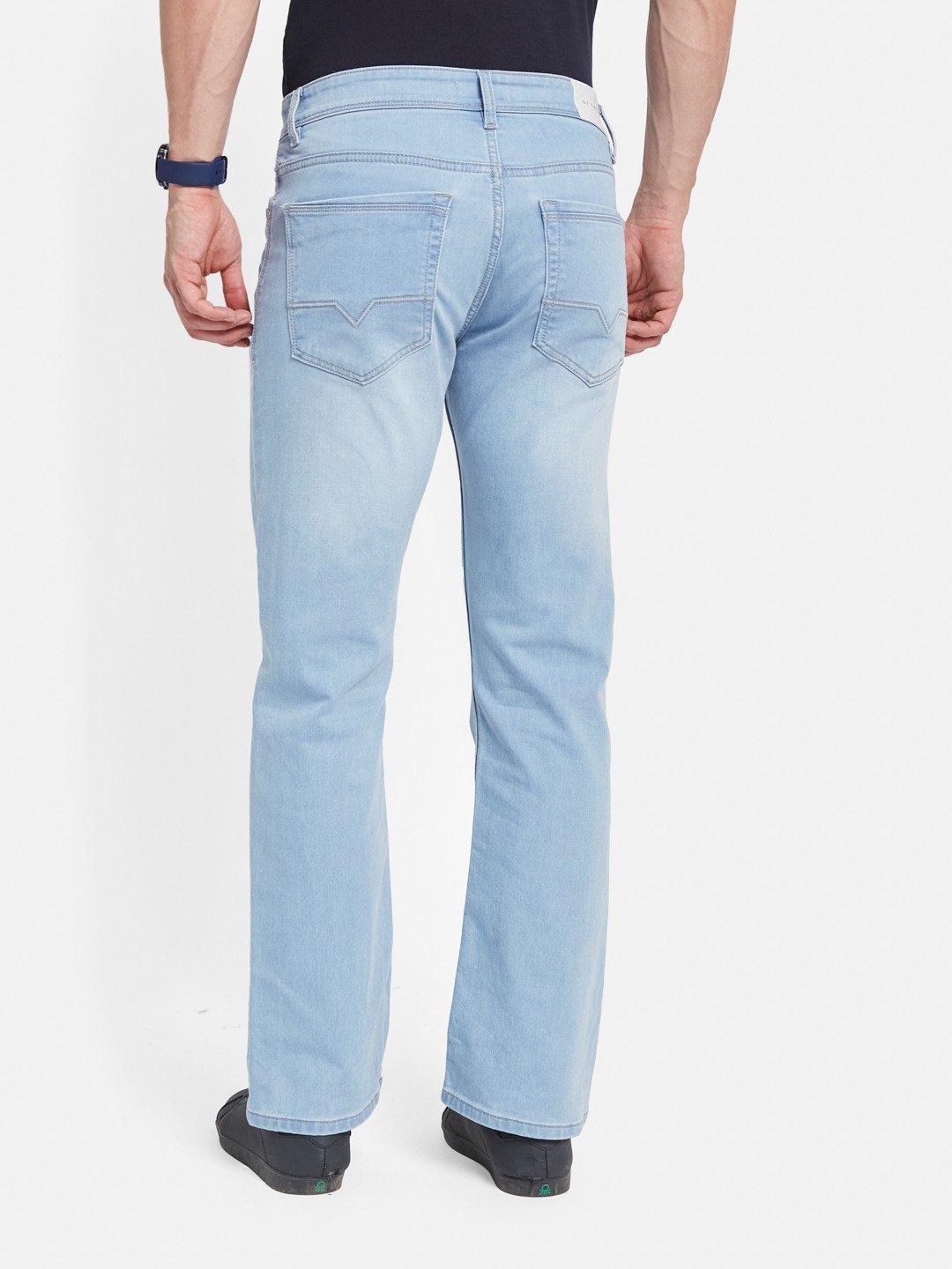Octave Men Bootcut Light Fade Low-Rise Cotton Stretchable Jeans
