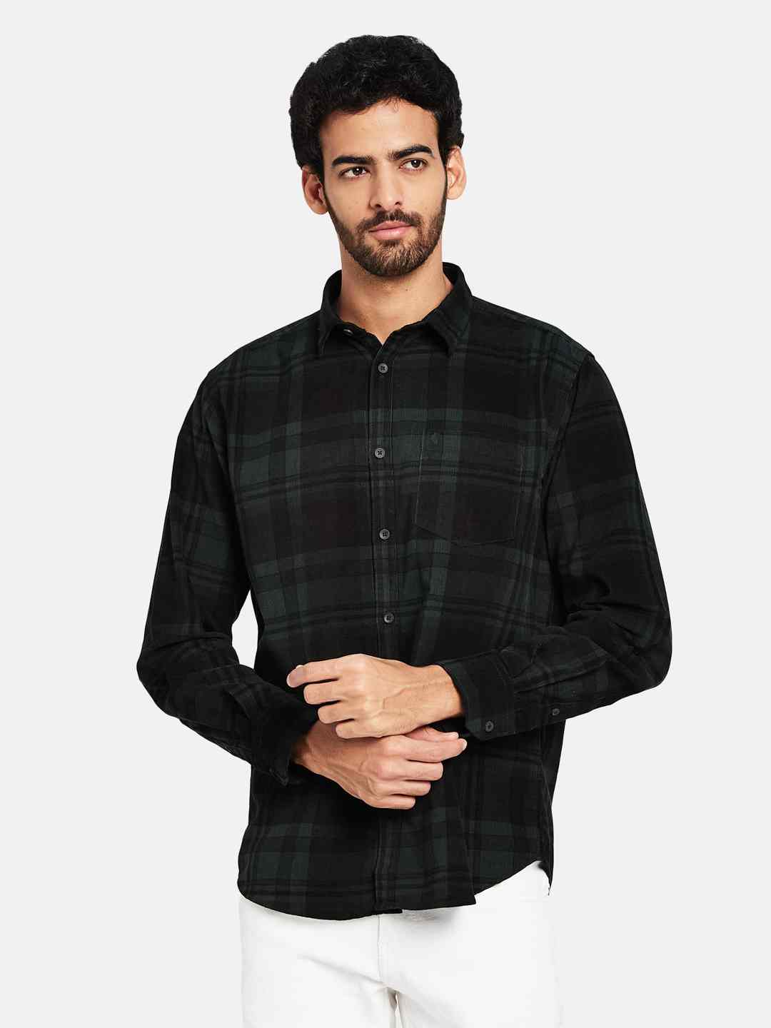 Mettle Tartan Checked Cotton Casual Shirt