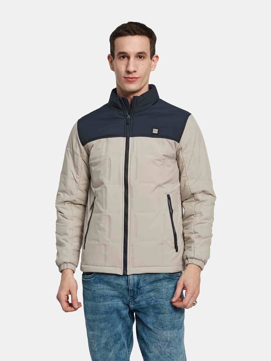 METTLE Men Colourblocked Padded Jacket