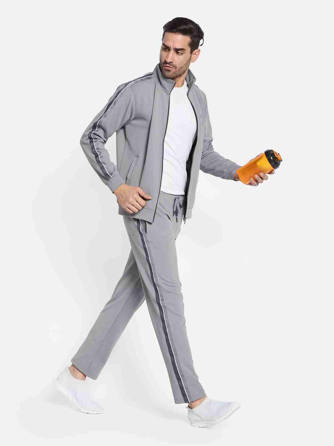 Octave Men Mid-RiseStriped Regular Tracksuit