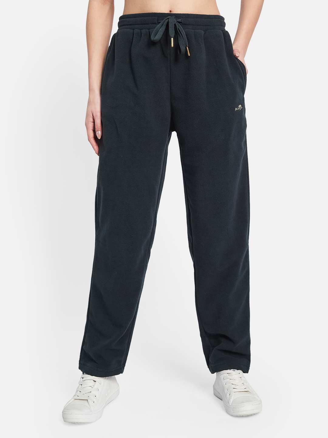 METTLE Women Cotton Mid Rise Track Pants