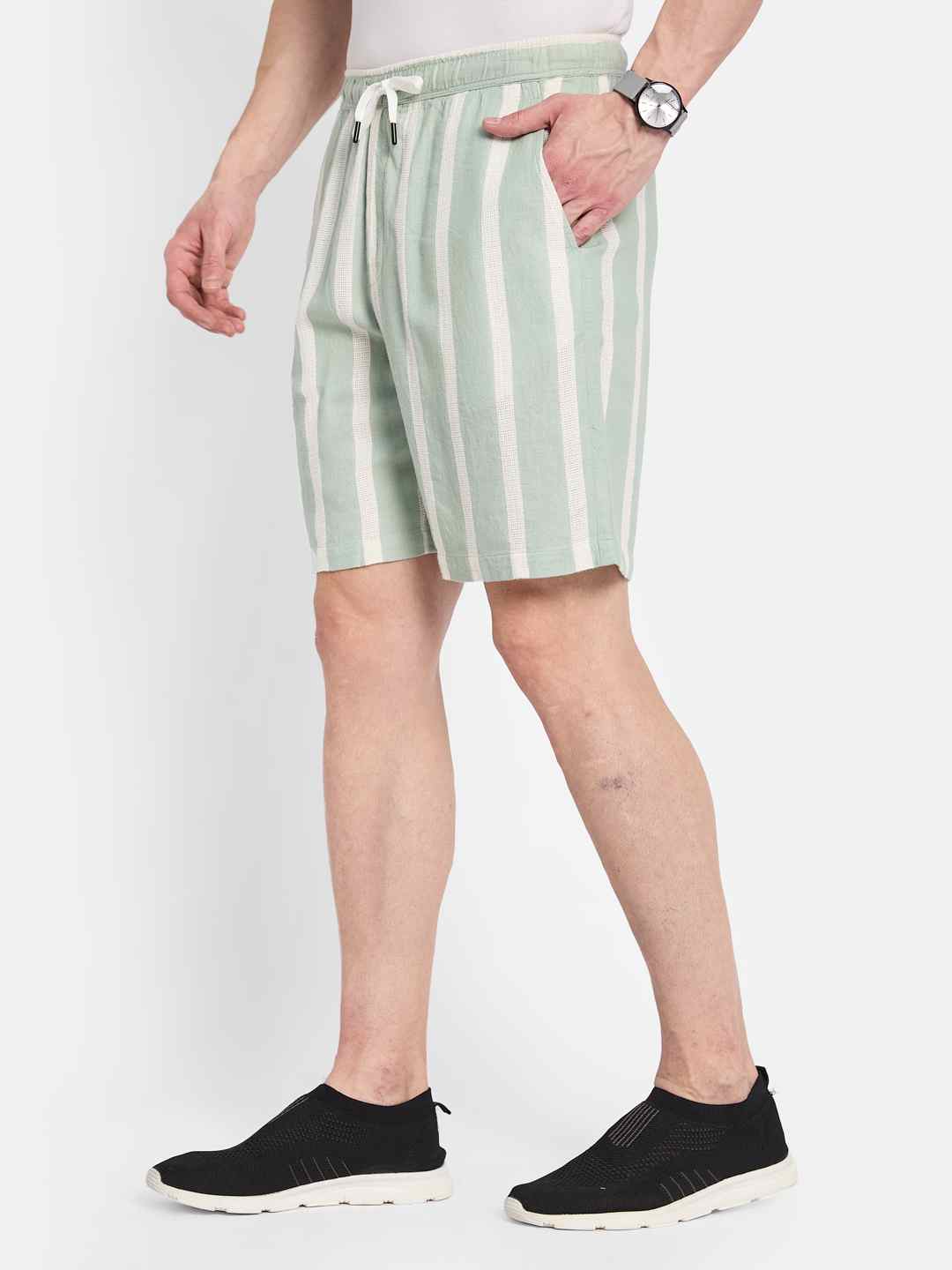 METTLE Men Multi Stripes Opaque Striped Casual Shirt