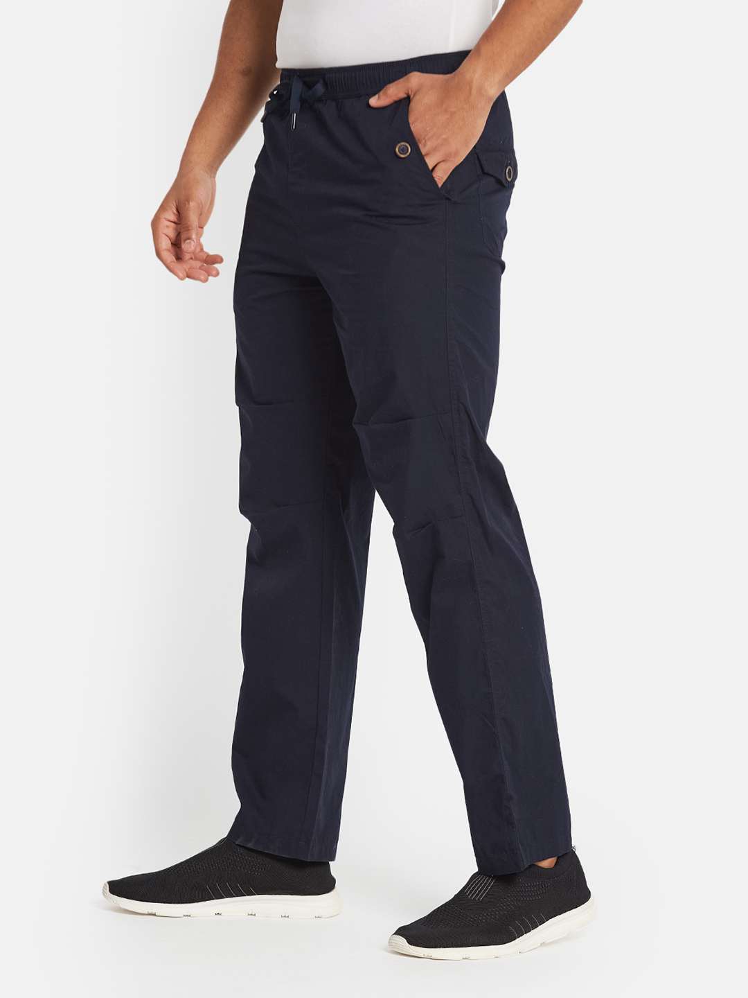 Octave Men Cotton Mid-Rise Regular Trousers