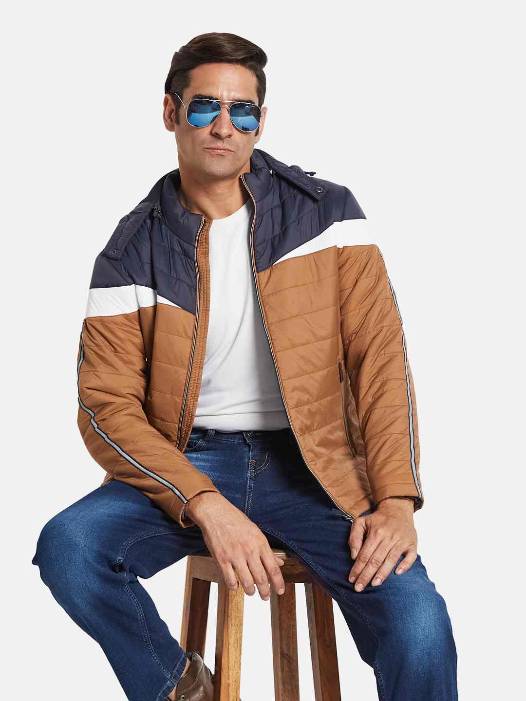 METTLE Men Colourblocked Jacket