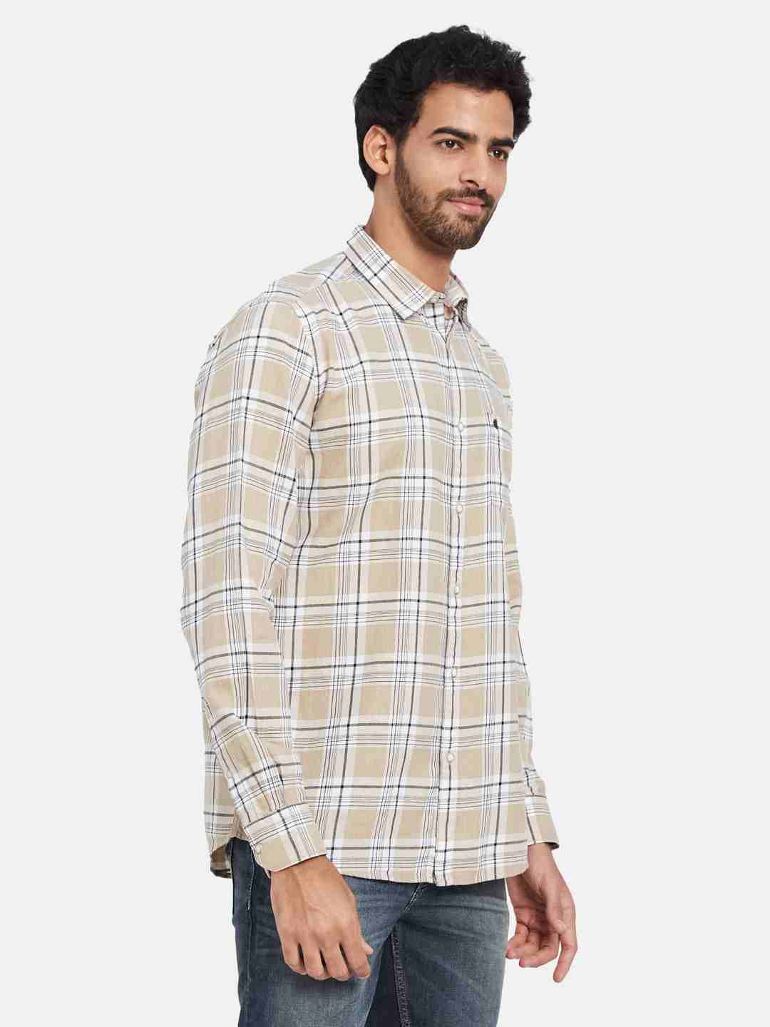 Mettle Checked Cotton Casual Shirt
