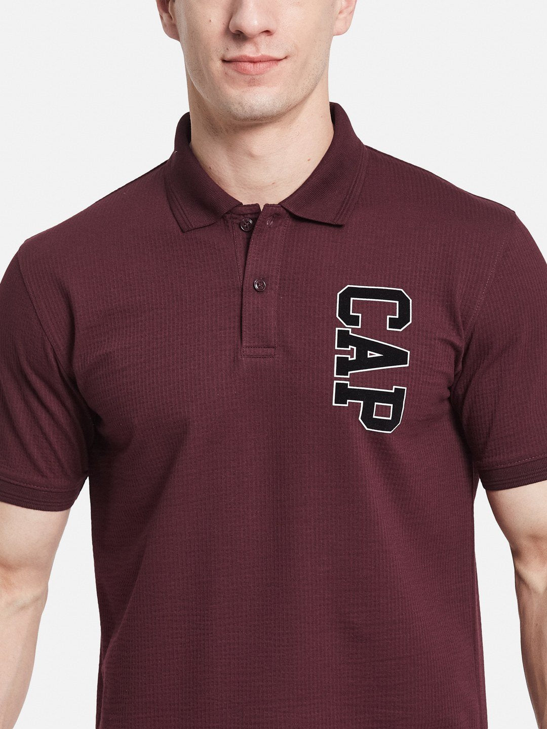 Octave Men Captain America Printed Polo Collar T-shirt