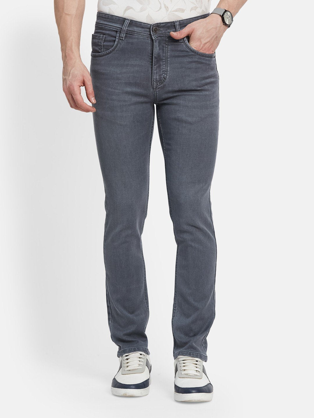 Octave Men Slim Fit Light Fade Stretchable Jeans
