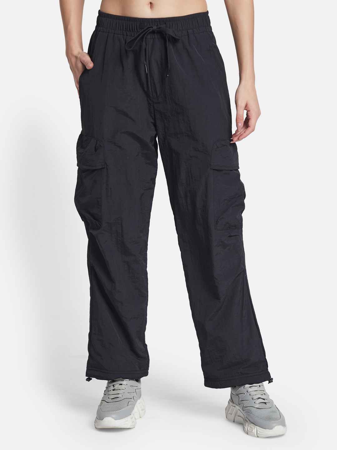 METTLE Women Regular Fit Mid Rise Cotton Track Pants