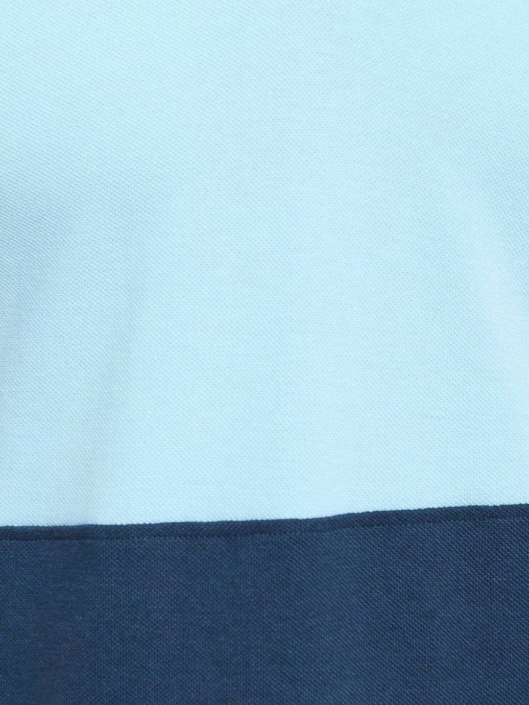 COLOUR BLOCT CUT N SEW POLO NECK PIQUE T-SHIRT