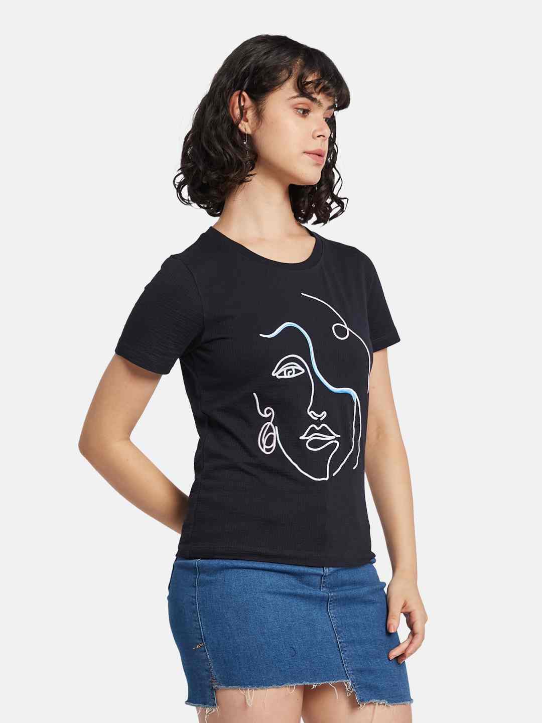METTLE Women Printed T-shirt