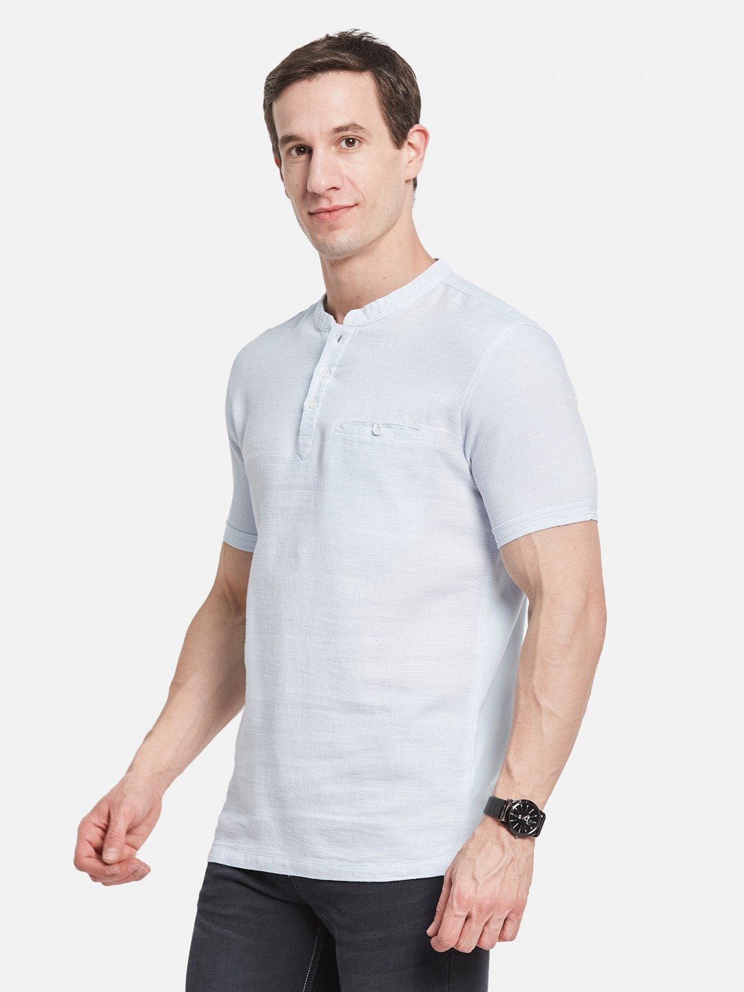 Octave Men Mandarin Collar T-shirt