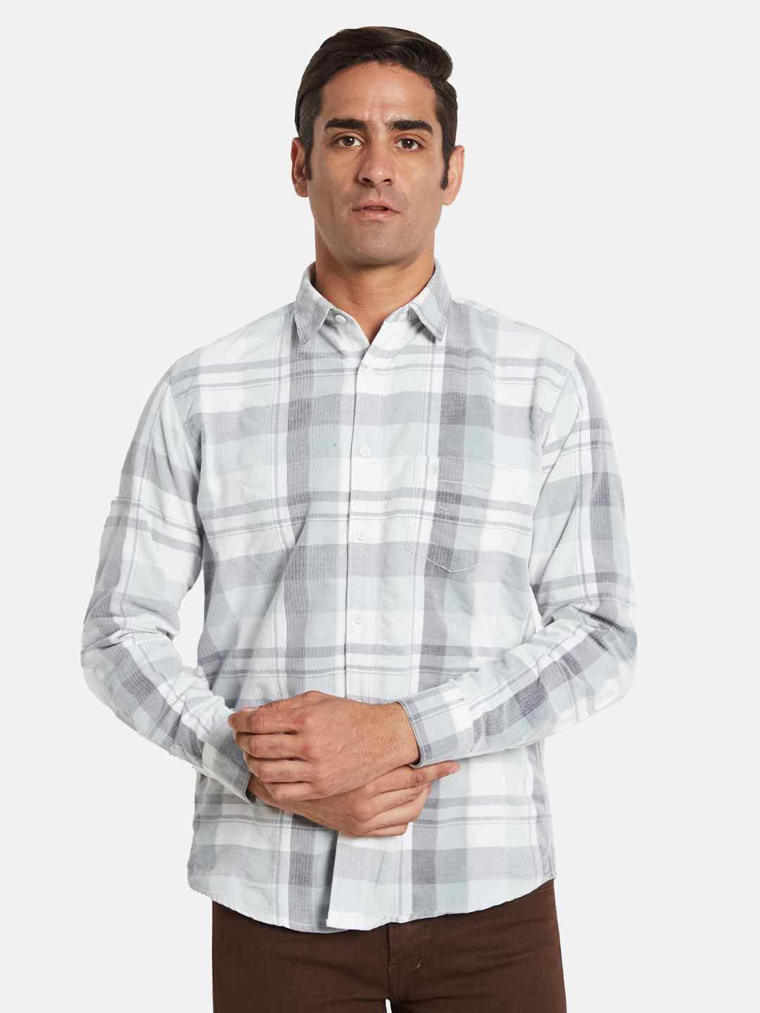 METTLE Men Multi Stripes Opaque Striped Casual Shirt