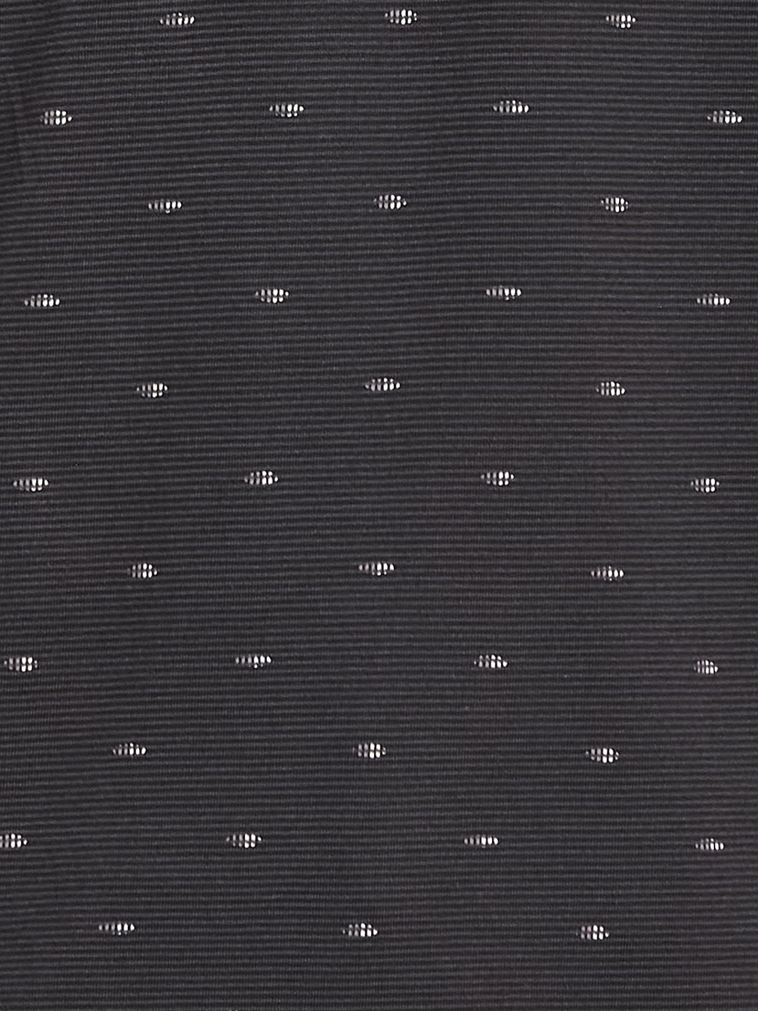 AOP MOTIF PRINT POLO NECK COTTON T-SHIRT