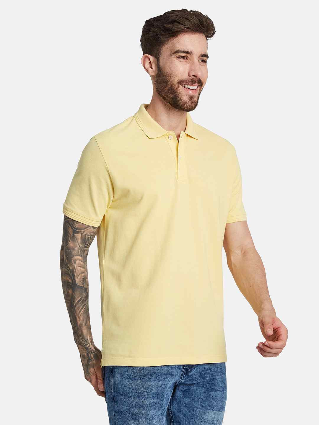 Octave Polo Collar Cotton T-Shirt