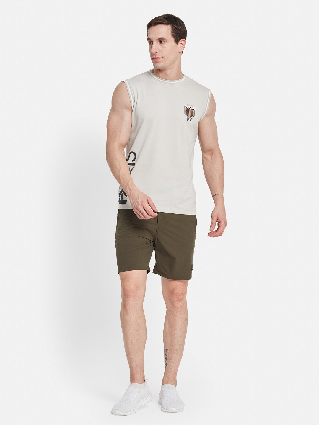 Octave Men Sleeveless Round Neck T-shirt