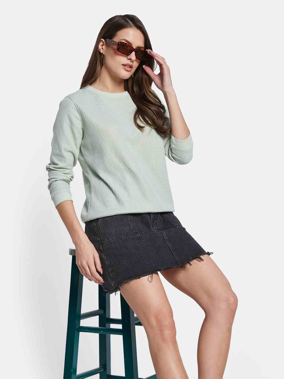 METTLE Women Round Neck Regular Sweatshirt