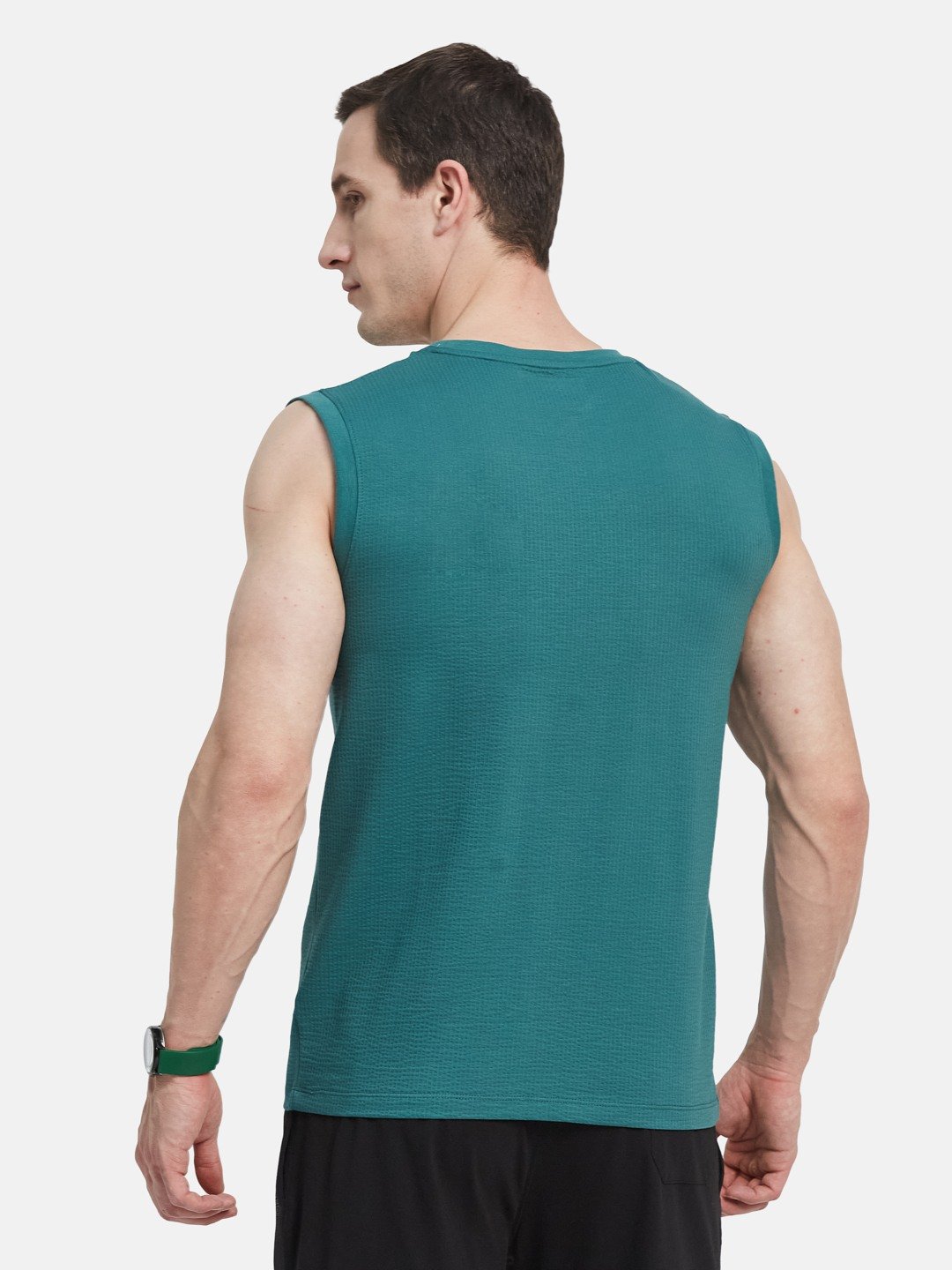 CORE ROUND NECK SHANDOW  SEER SUCKER T-SHIRT