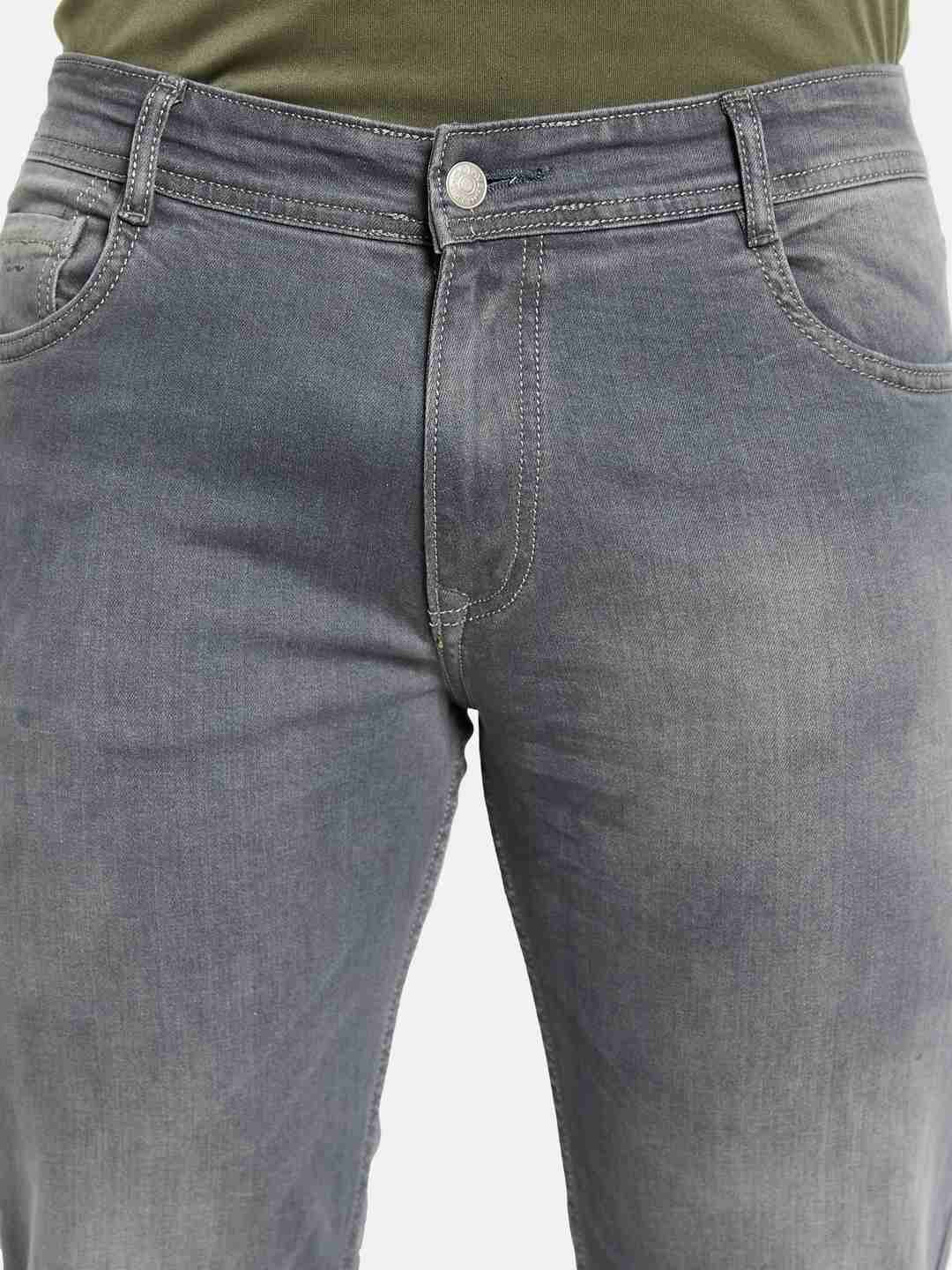 Octave Men Straight Fit Low Distress Heavy Fade Stretchable Jeans