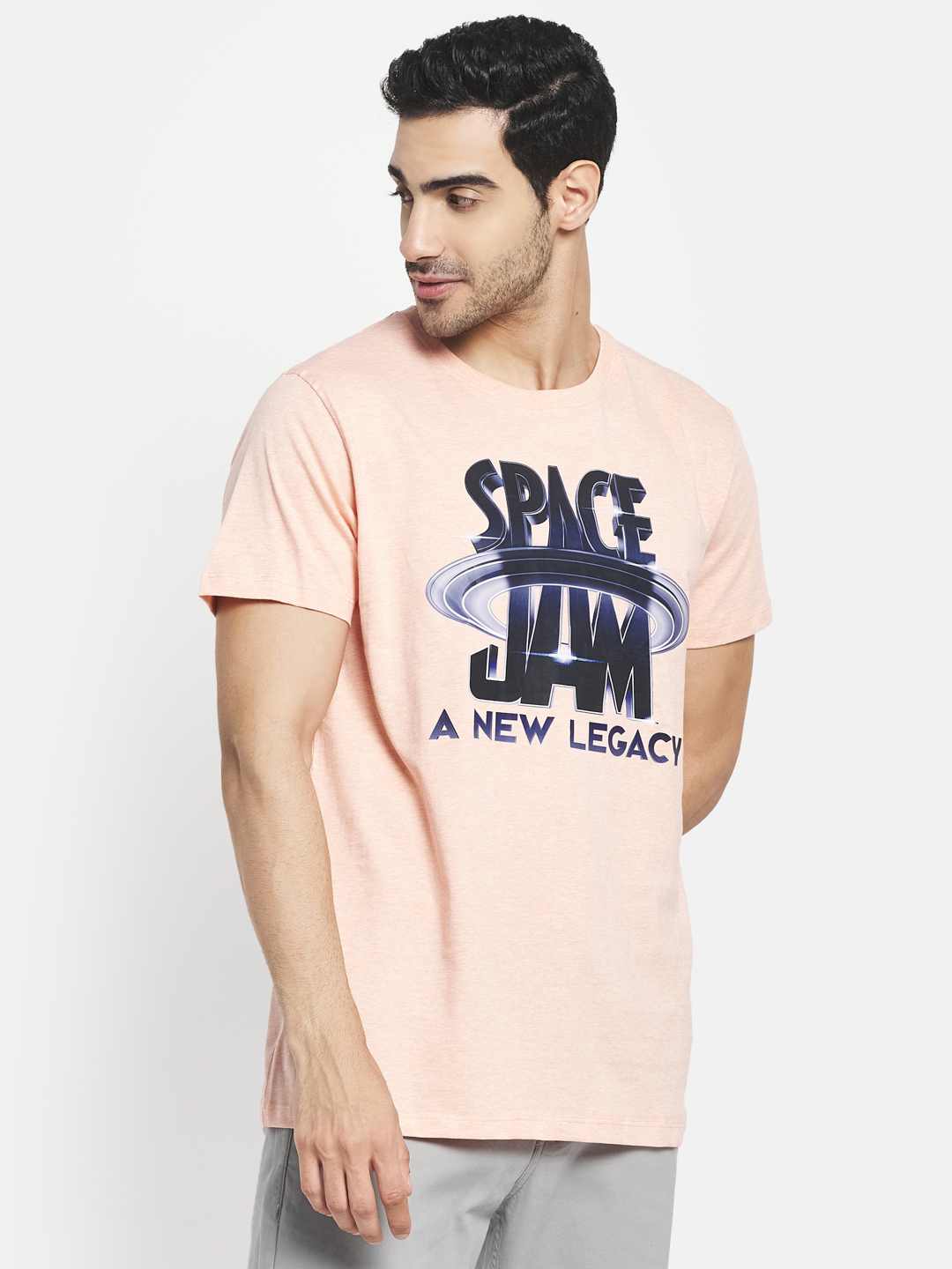 Octave Men Orange Typography Printed T-Shirt