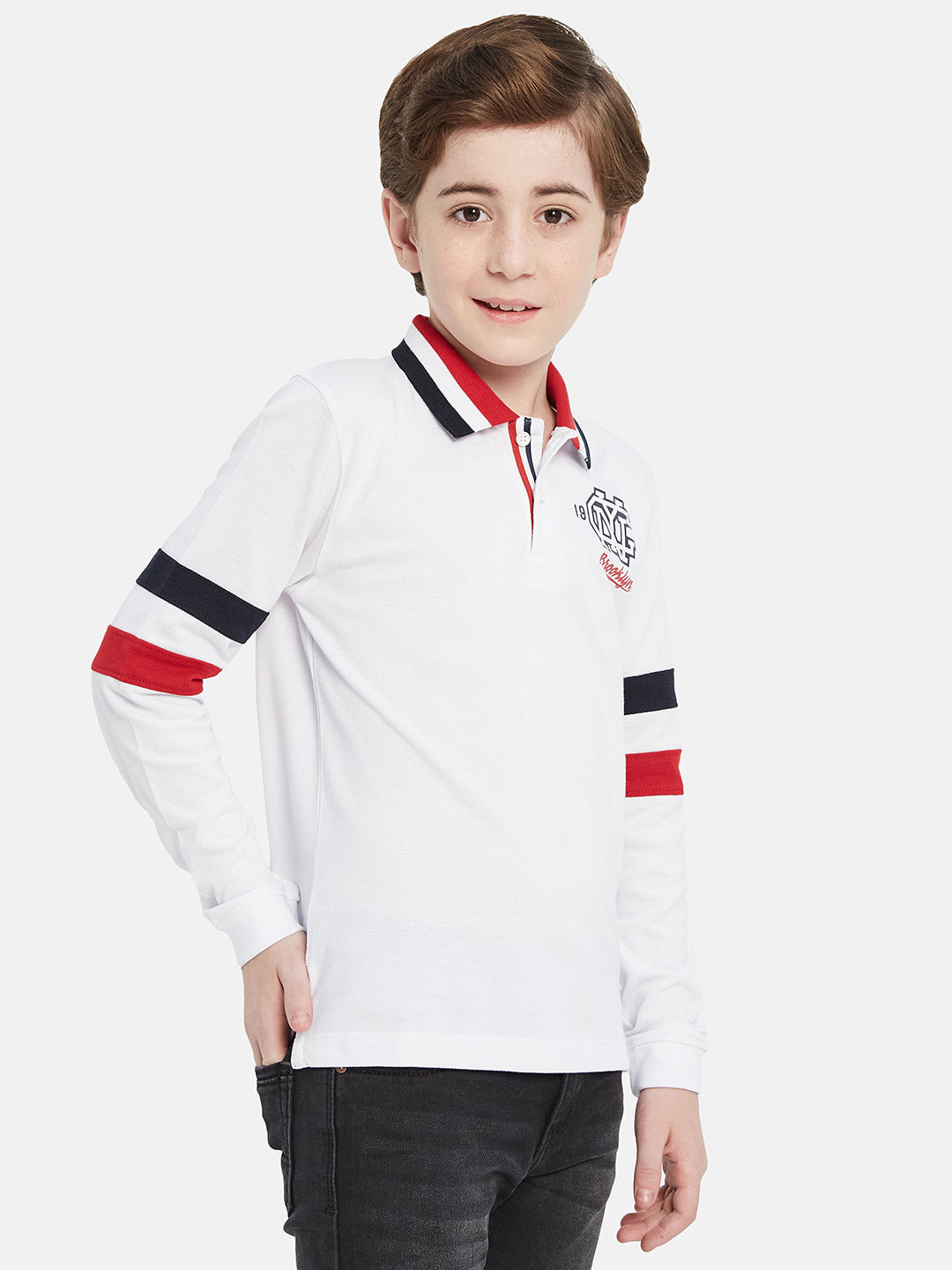 Octave Boys Polo Collar Cotton T-Shirt
