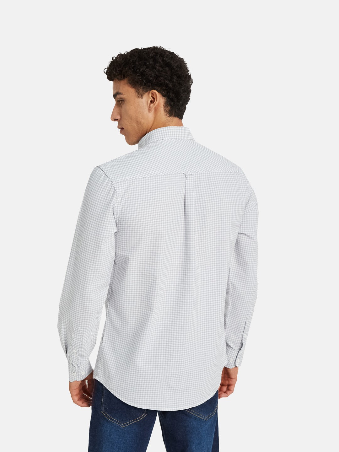 METTLE Men Vertical Striped Spread Collar Cotton Casual Shirt