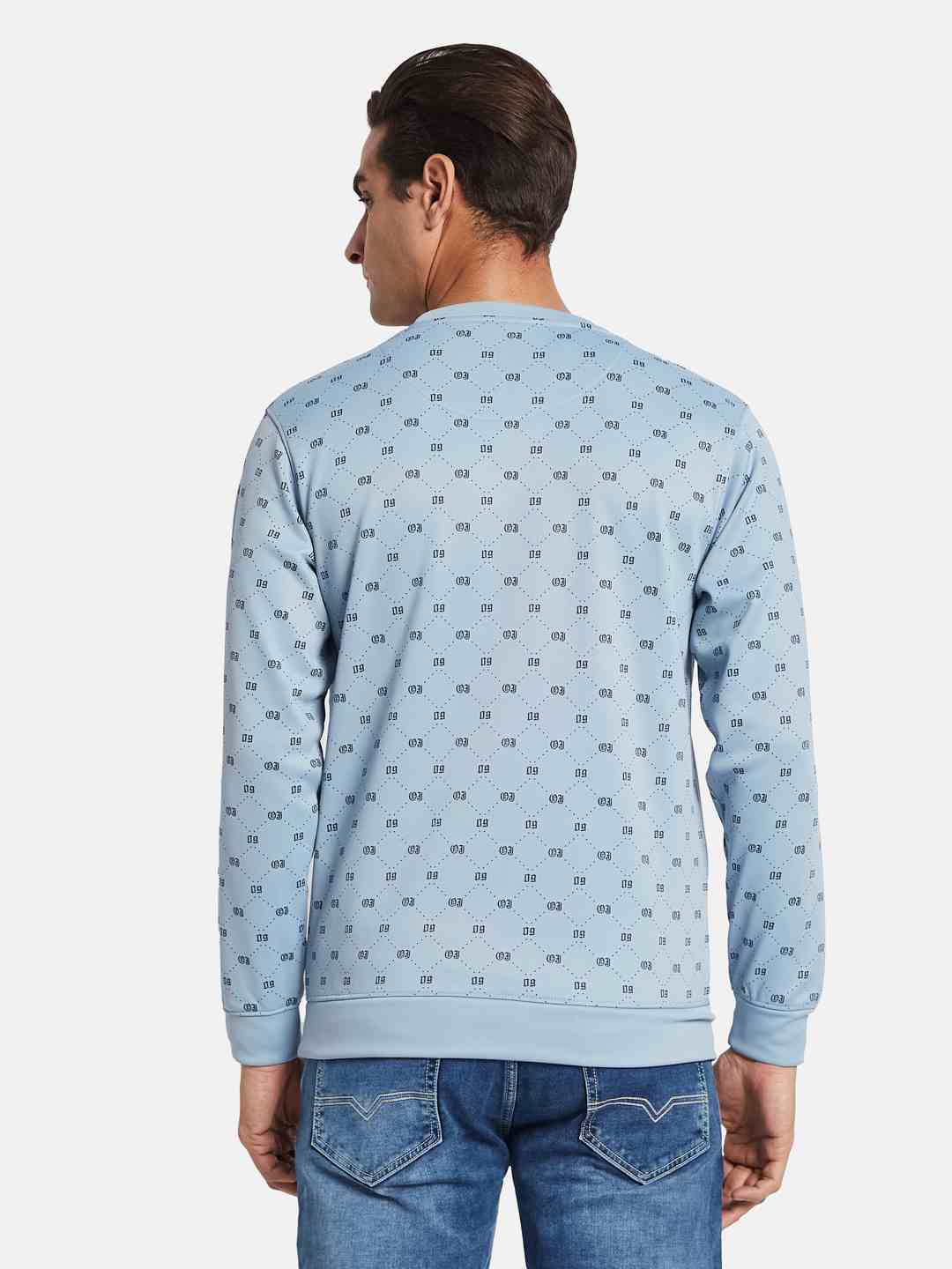 Octave Men Printed Round Neck Pullover Sweatshirt