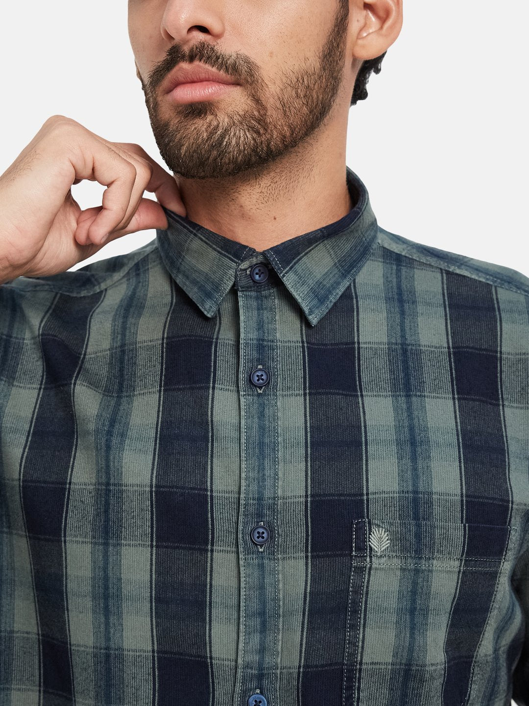 Mettle Tartan Checked Cotton Casual Shirt