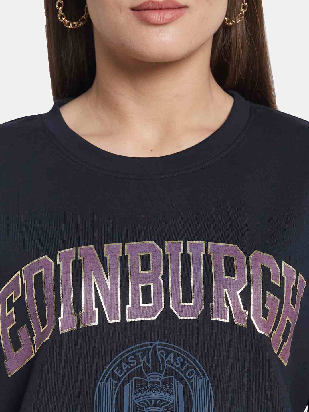 METTLE Women Printed Sweatshirt