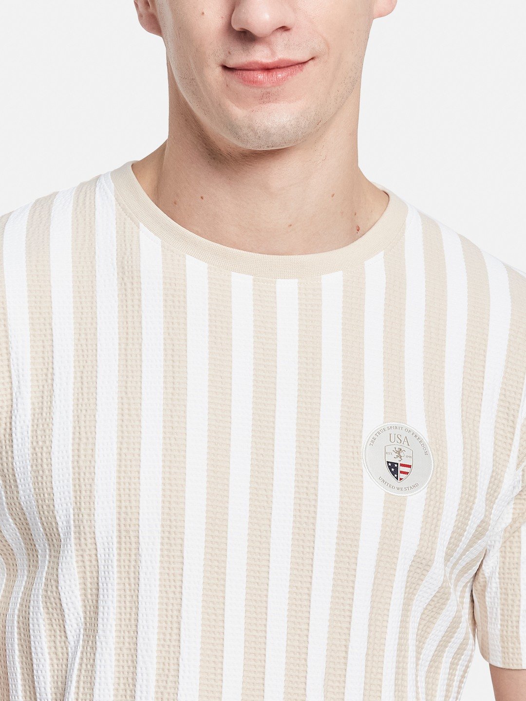 Octave Men Striped T-shirt