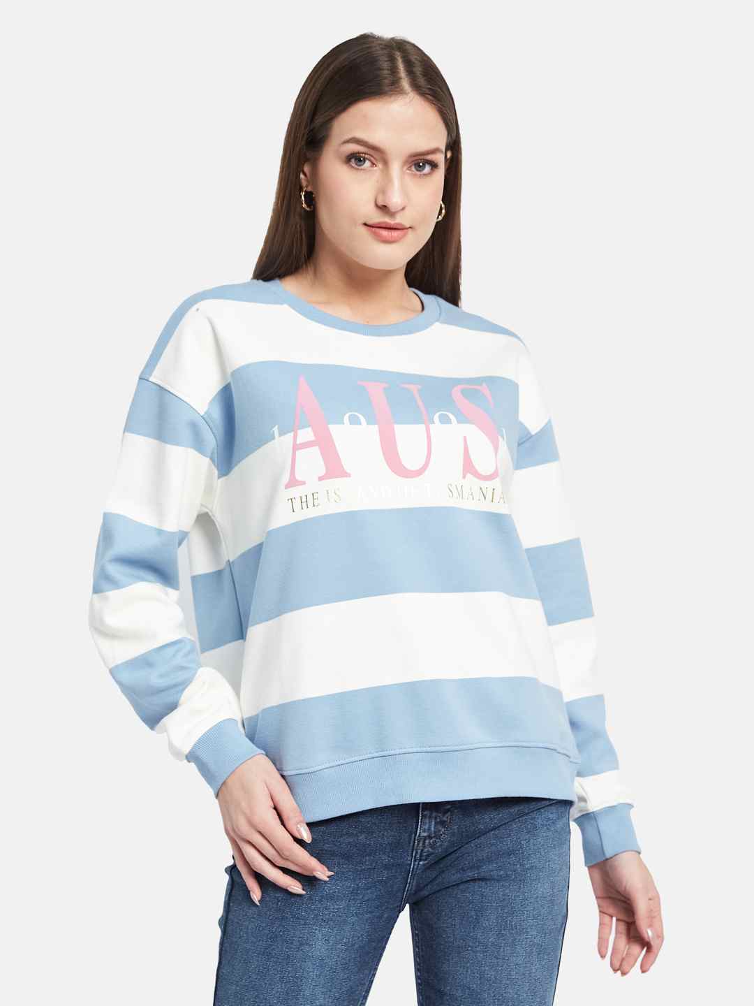 METTLE Women Colourblocked Sweatshirt