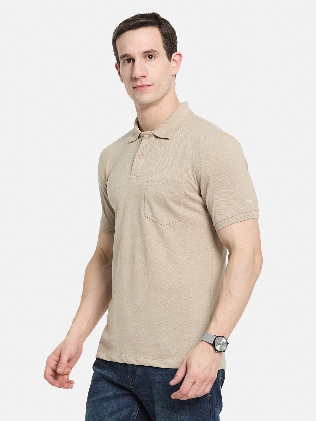 CORE POLO NECK PIQUE T-SHIRT