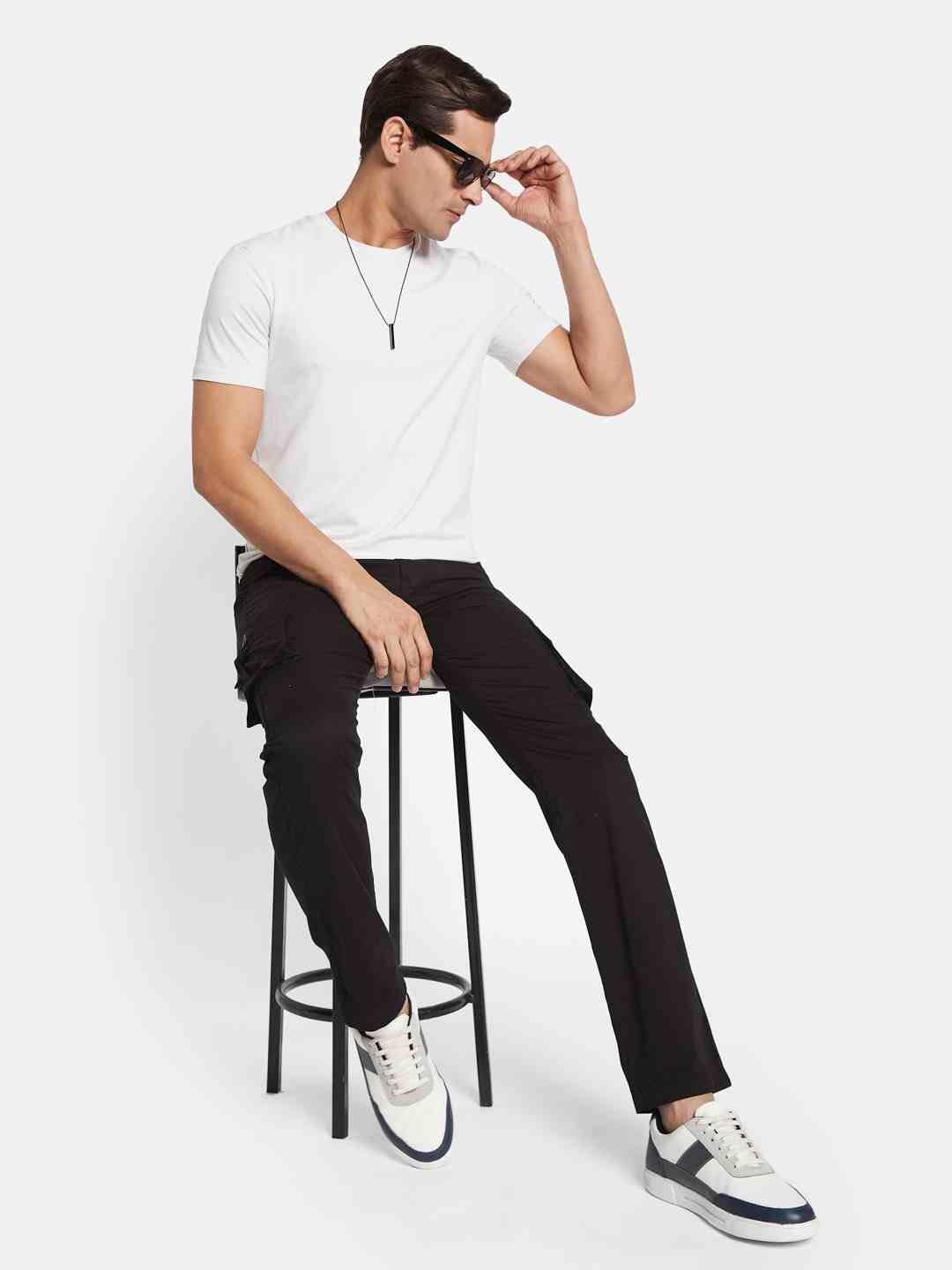 Octave Men Mid-Rise Regular Fit Chinos Trousers