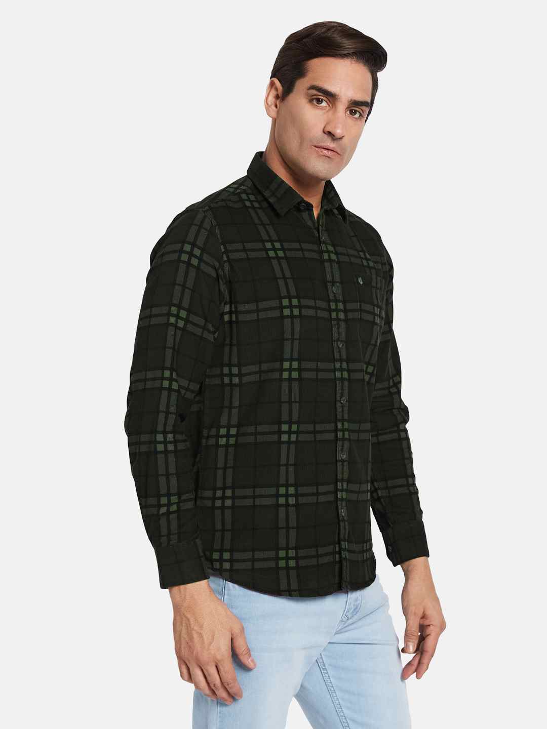 METTLE Men Opaque Checked Casual Shirt