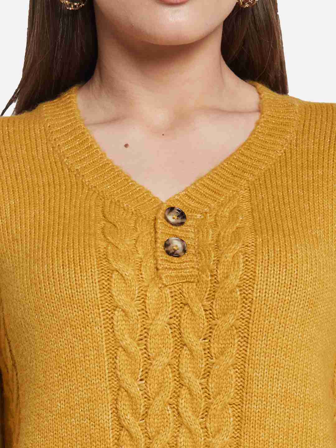 METTLE Women Cable Knit Cardigan