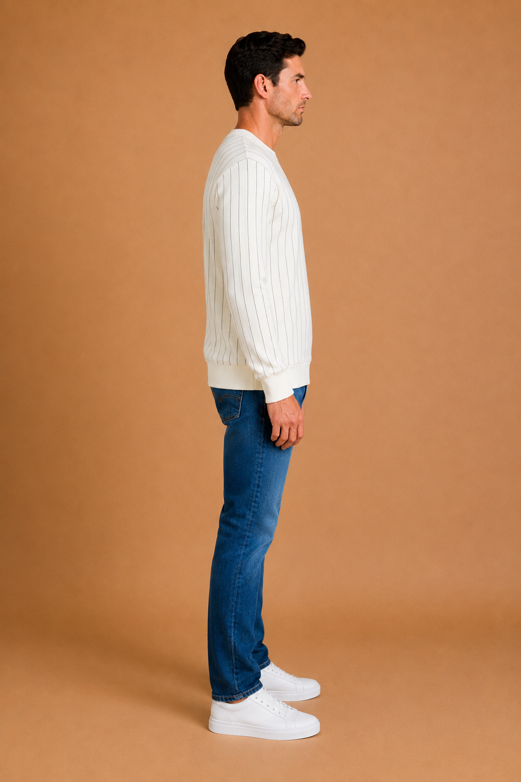 Men’s Pristine Cotton Blended Rib Full Sleeve Winter Sweatshirt