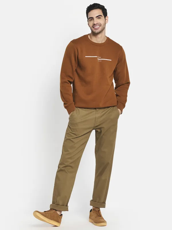 Men Brown Sweatshirt
