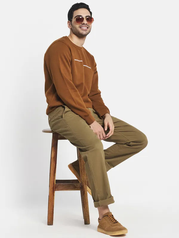 Men Brown Sweatshirt