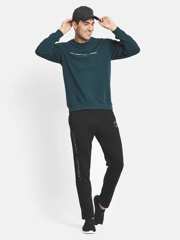 Men Green Round Neck Sweatshirt