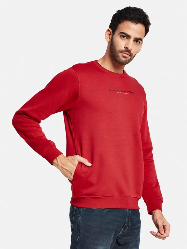 Octave Men Red Sweatshirt