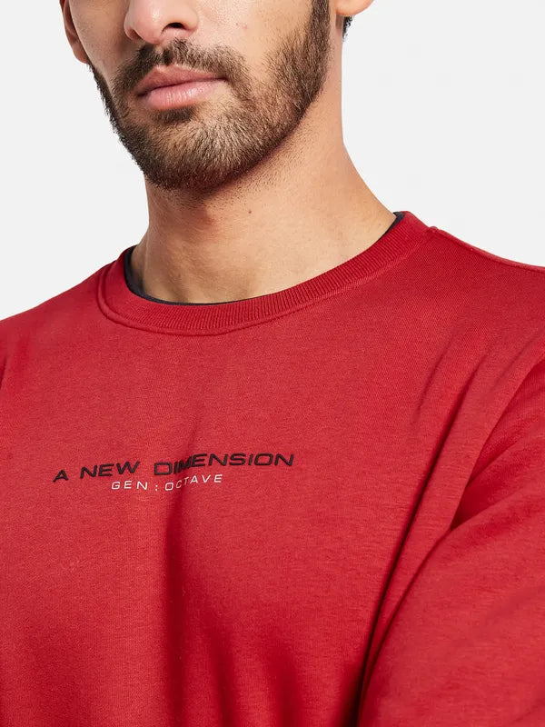 Octave Men Red Sweatshirt