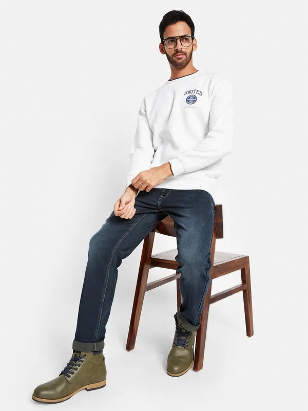 Octave Men White Sweatshirt