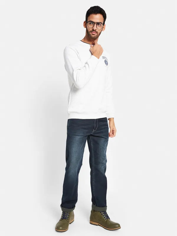 Octave Men White Sweatshirt