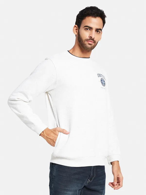 Octave Men White Sweatshirt