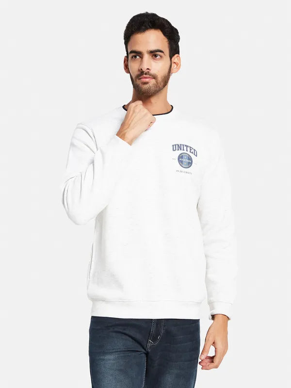 Octave Men White Sweatshirt