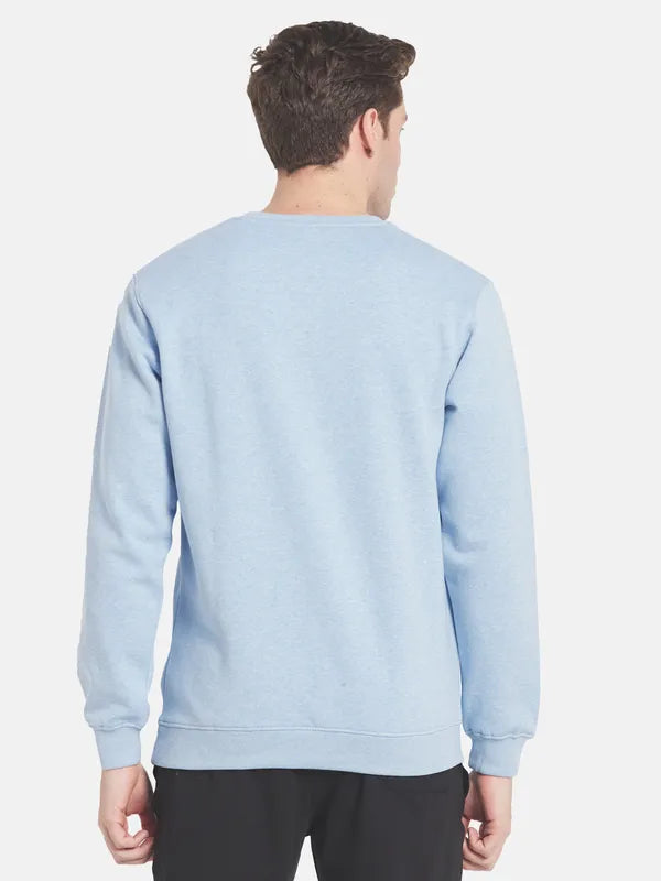 Men Blue Printed Sweatshirt
